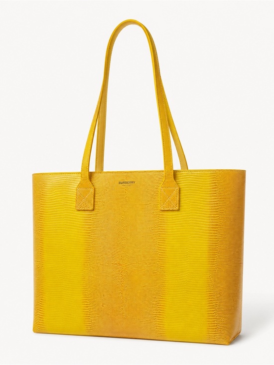Burberry Handbags - Burberry Marigold Calfskin Lizard Embossed London Tote Large